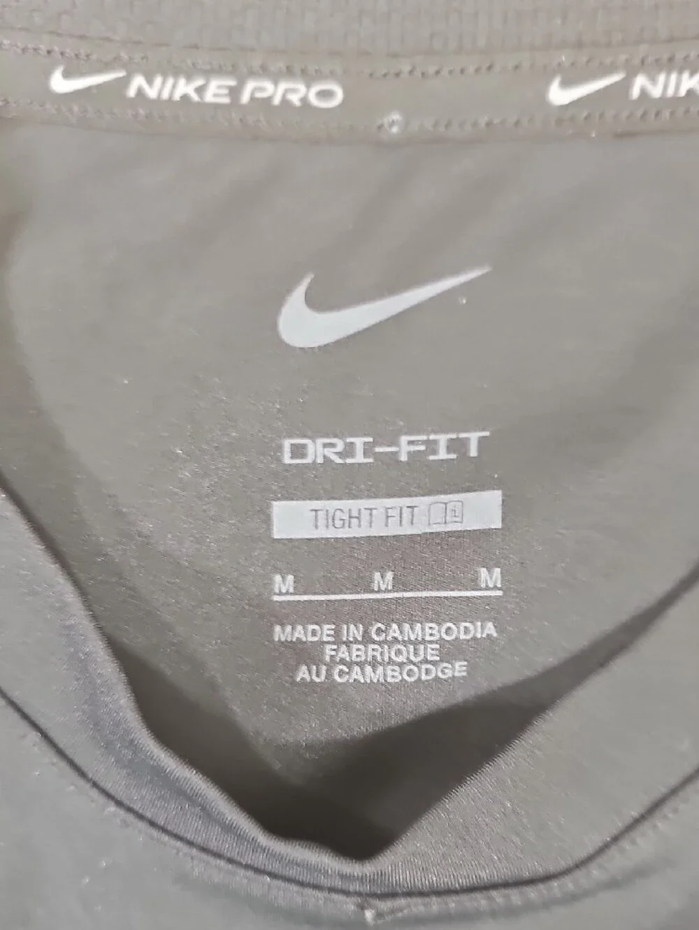 Nike Black Long Sleeve Dri-FIT Top with Silver Swoosh